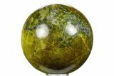 Polished Green Opal Sphere - Madagascar #257256-1
